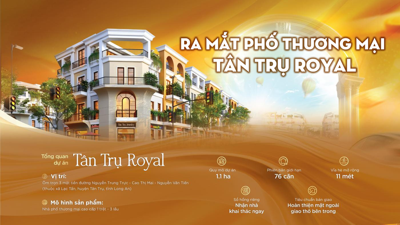 Ra mắt phố thương mại Tân Trụ Royal - ảnh 1 Ra mắt phố thương mại Tân Trụ Royal - ảnh 1