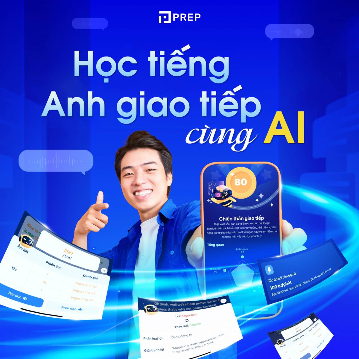 PrepTalk - học tiếng Anh giao tiếp cùng AI PrepTalk - học tiếng Anh giao tiếp cùng AI