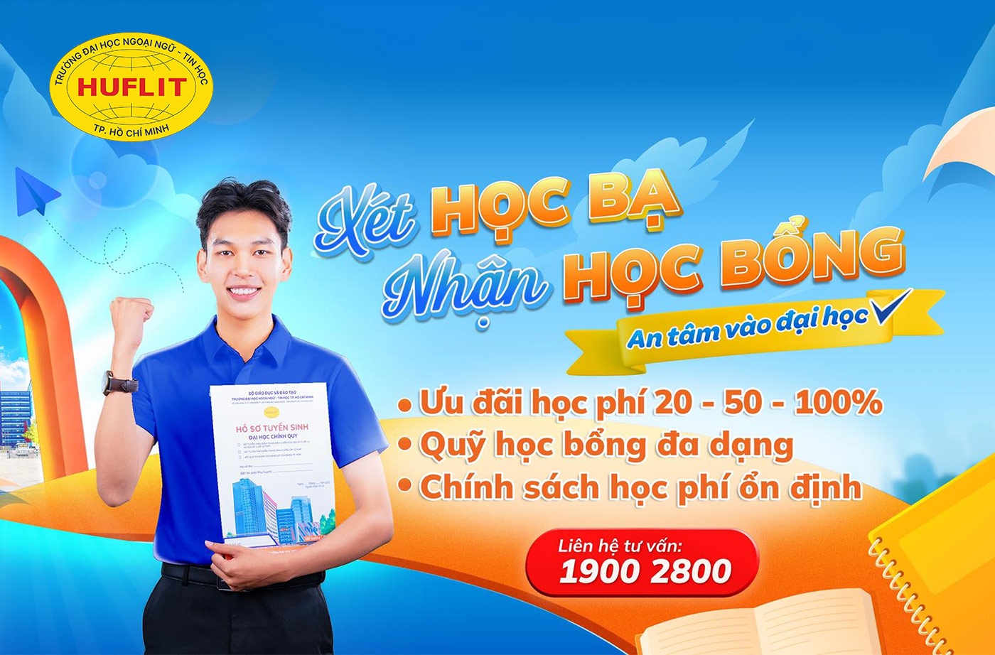 Thí sinh hào hứng với chính sách học bổng lên đến 100% học phí tại HUFLIT Thí sinh hào hứng với chính sách học bổng lên đến 100% học phí tại HUFLIT