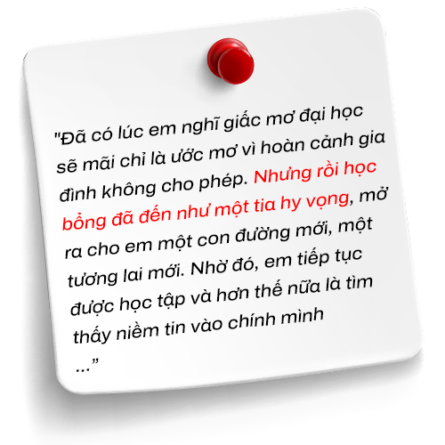 Chắp cánh ước mơ với học bổng ′Tiếp bước hành trình′ - Ảnh 4 Chắp cánh ước mơ với học bổng ′Tiếp bước hành trình′ - Ảnh 4