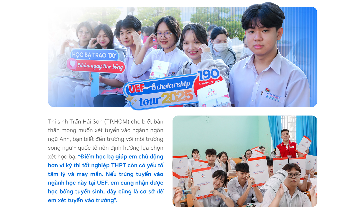 UEF nhận hồ sơ xét học bạ đến 30/6 - Ảnh 3 UEF nhận hồ sơ xét học bạ đến 30/6 - Ảnh 3