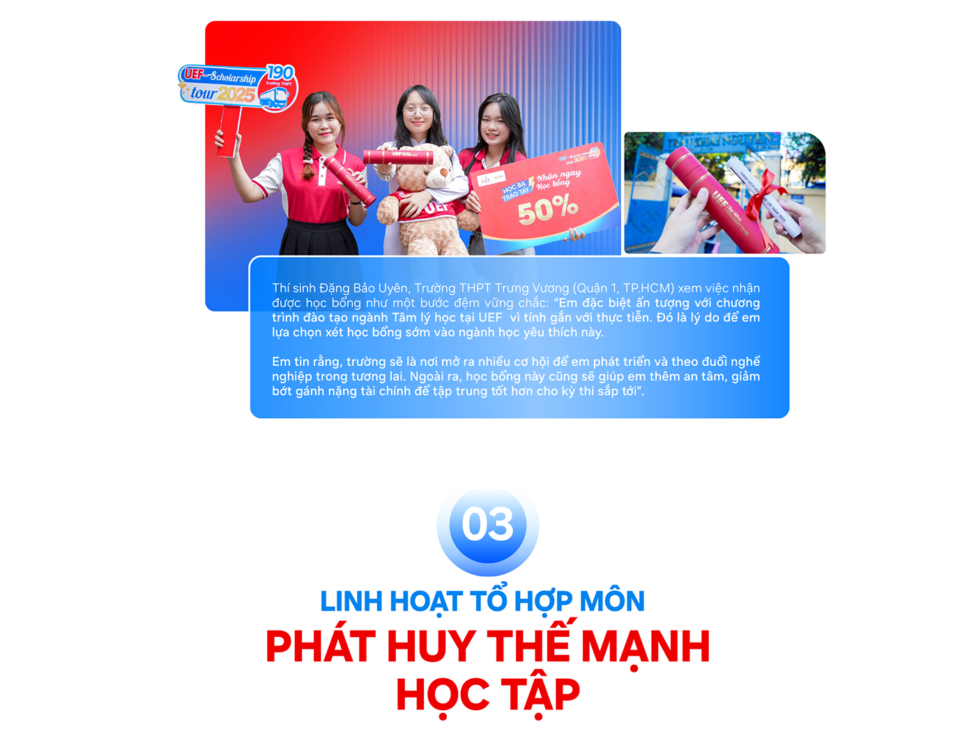 UEF nhận hồ sơ xét học bạ đến 30/6 - Ảnh 6 UEF nhận hồ sơ xét học bạ đến 30/6 - Ảnh 6